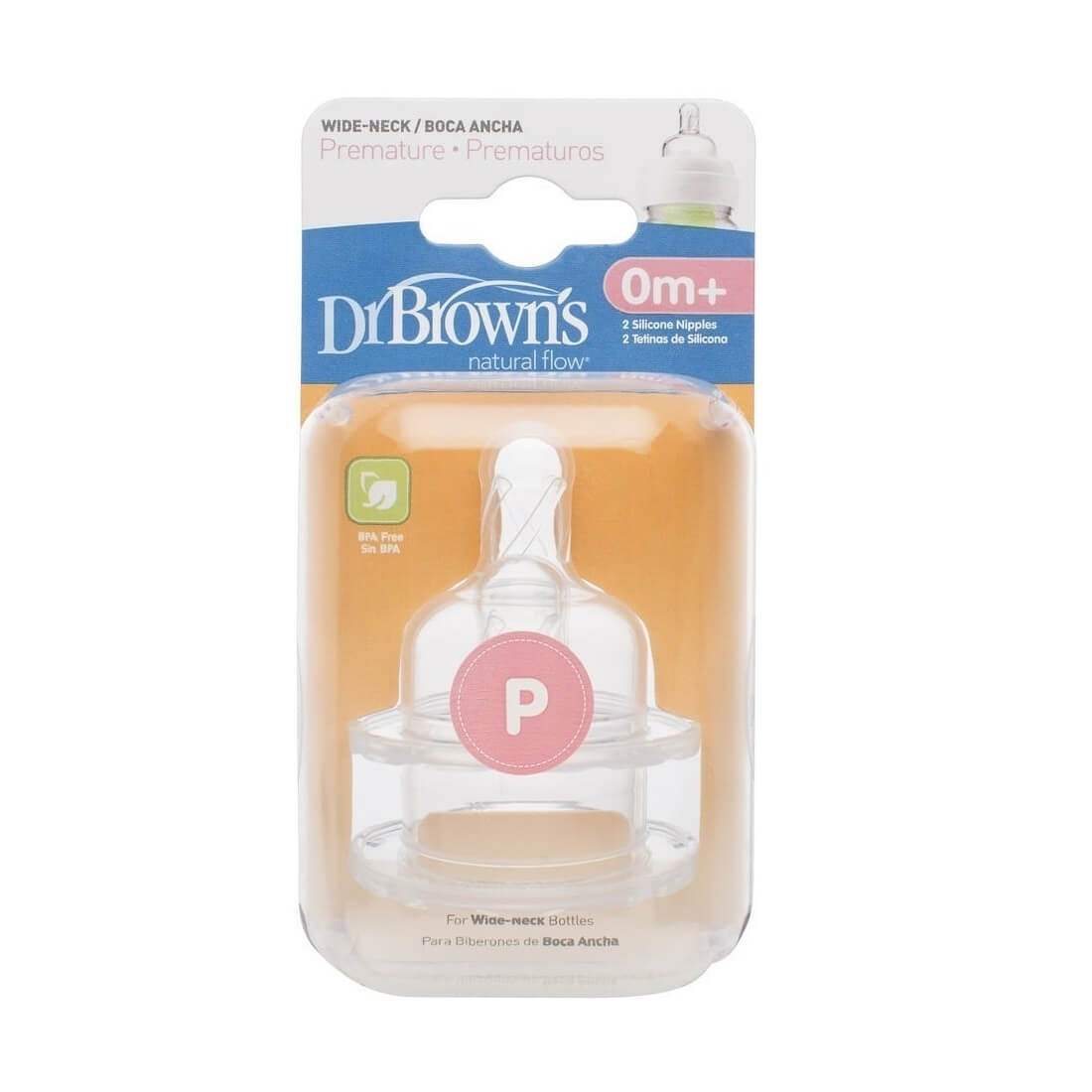 Dr Browns – Θηλές Σιλικόνης για Μπιμπερό Options+ με Φαρδύ Λαιμό 0m+ για Πρόωρα 2τμχ. Dr Browns – Θηλές Σιλικόνης για Μπιμπερό Options+ με Φαρδύ Λαιμό 0m+ για Πρόωρα 2τμχ.